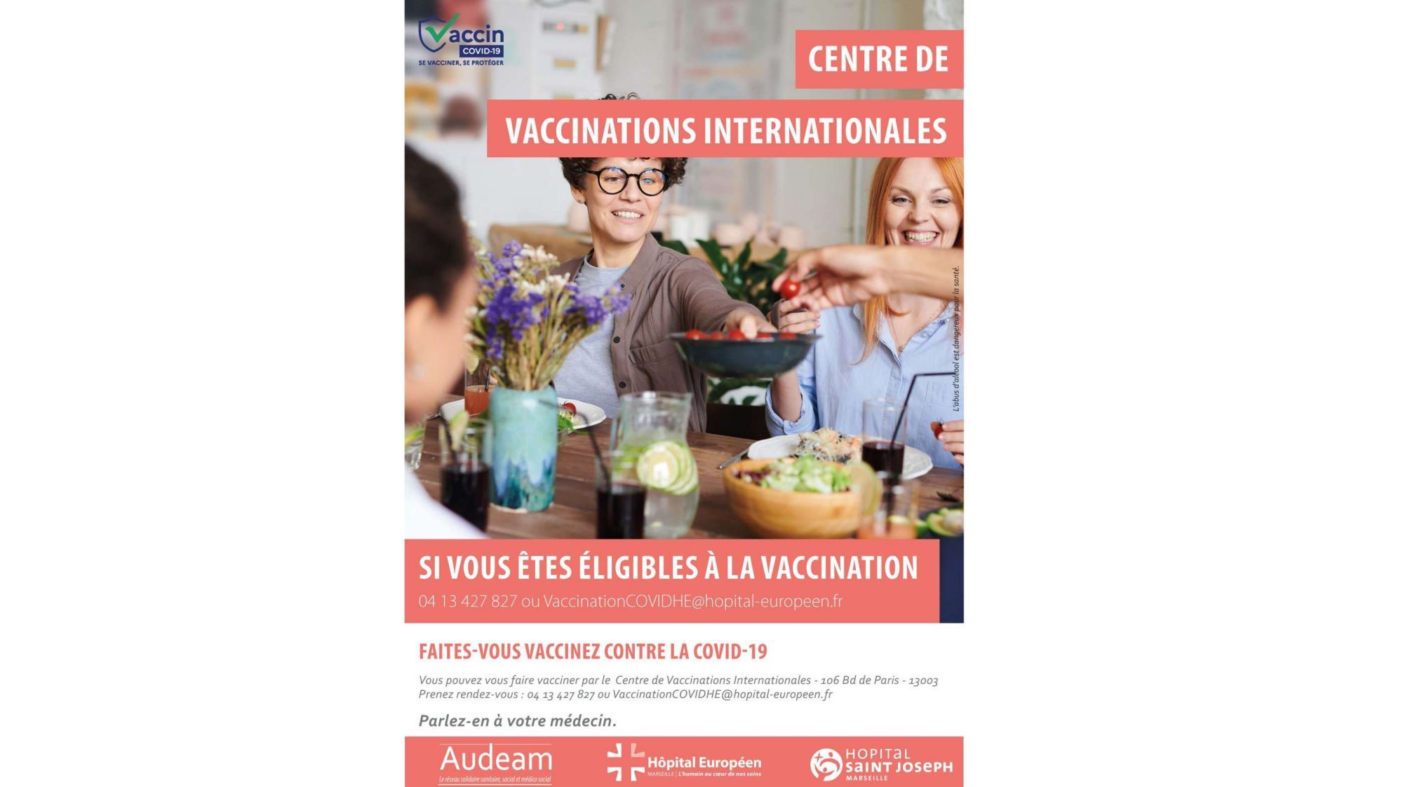 POUR VOUS FAIRE VACCINER : RENDEZ-VOUS AU CENTRE DE VACCINATIONS INTERNATIONALES DE L'HÔPITAL EUROPÉEN