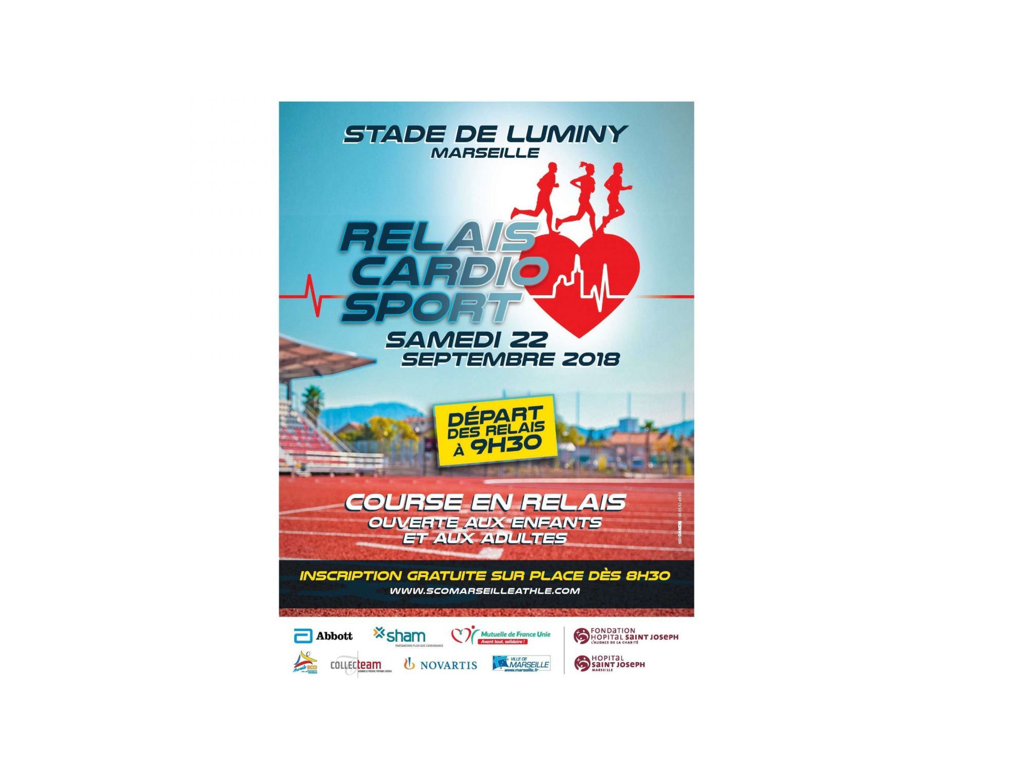 SAMEDI 22 SEPTEMBRE 2018 : Participez au Relais Cardio Sport de Saint Joseph !