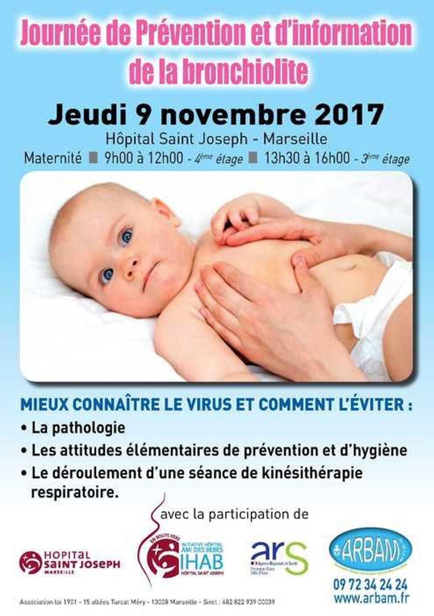 Jeudi 9 novembre: Journée de sensibilisation sur la prévention contre la bronchiolite 