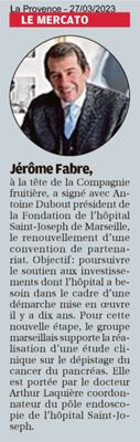 Jérôme Fabre : La Provence - 27/03/2023