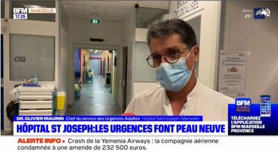 BFM TV MARSEILLE, 14/09/2022 : Les urgences de l'Hôpital Saint Joseph ont fait peau neuve