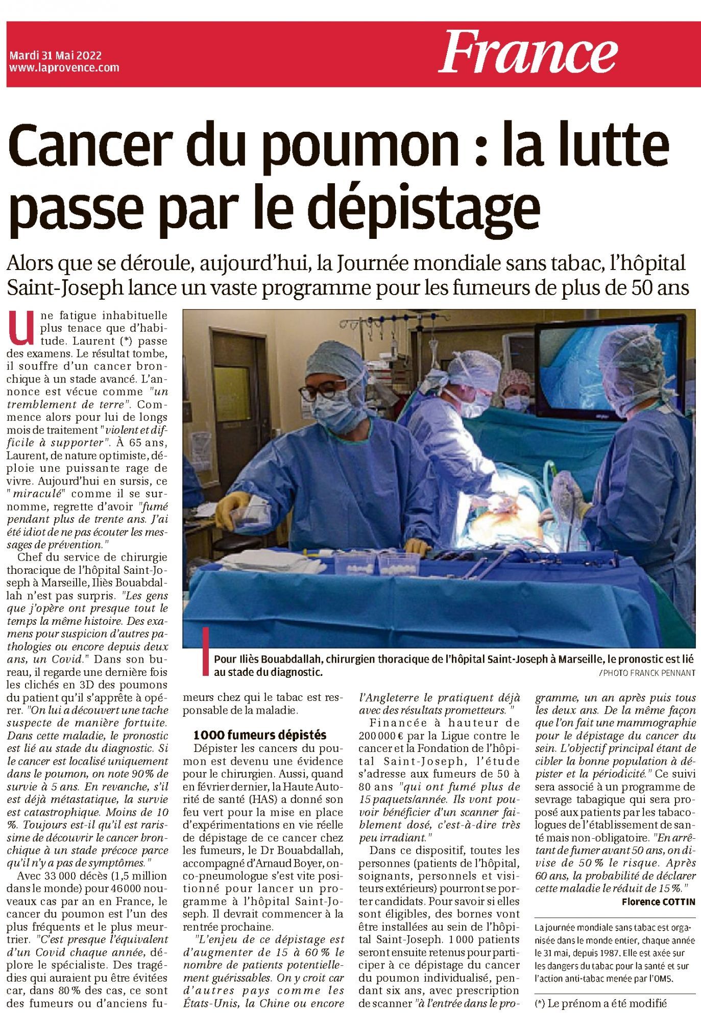 L'hôpital Saint-Joseph de Marseille lance un programme de