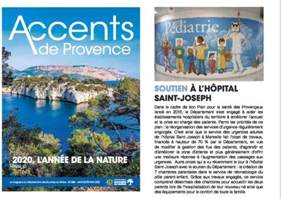 Accents de Provence, n°254 : Soutien à l'Hôpital Saint Joseph