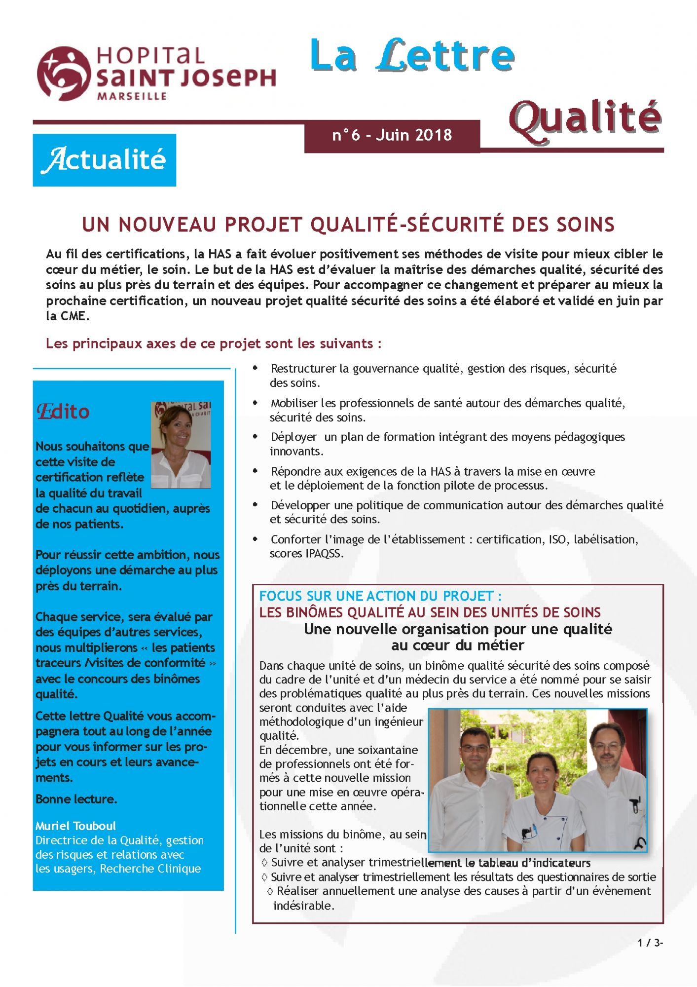 La lettre Qualité - Archives