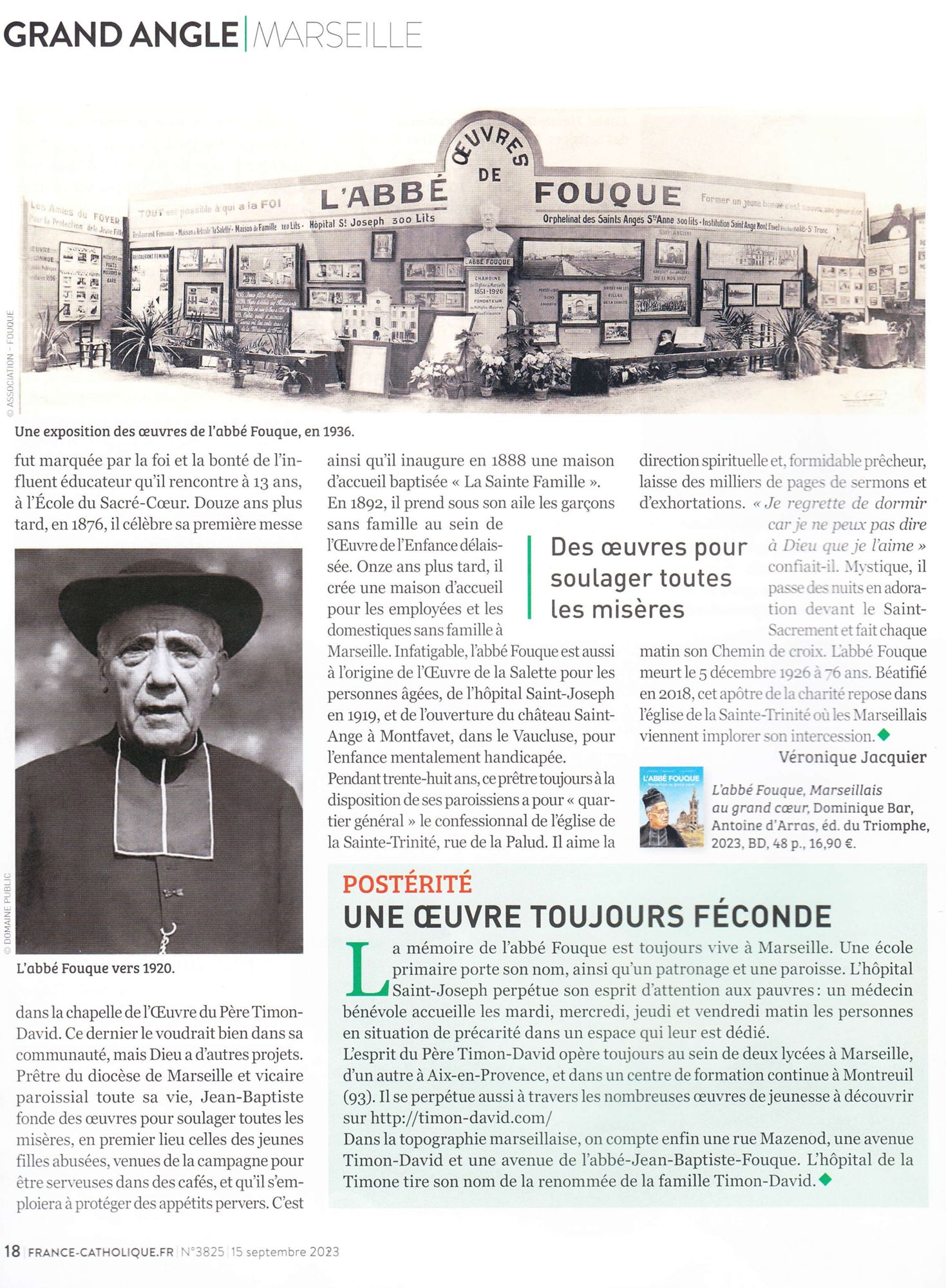 Les artisans du renouveau : FRANCE CATHOLIQUE N°3825 - 15/09/2023