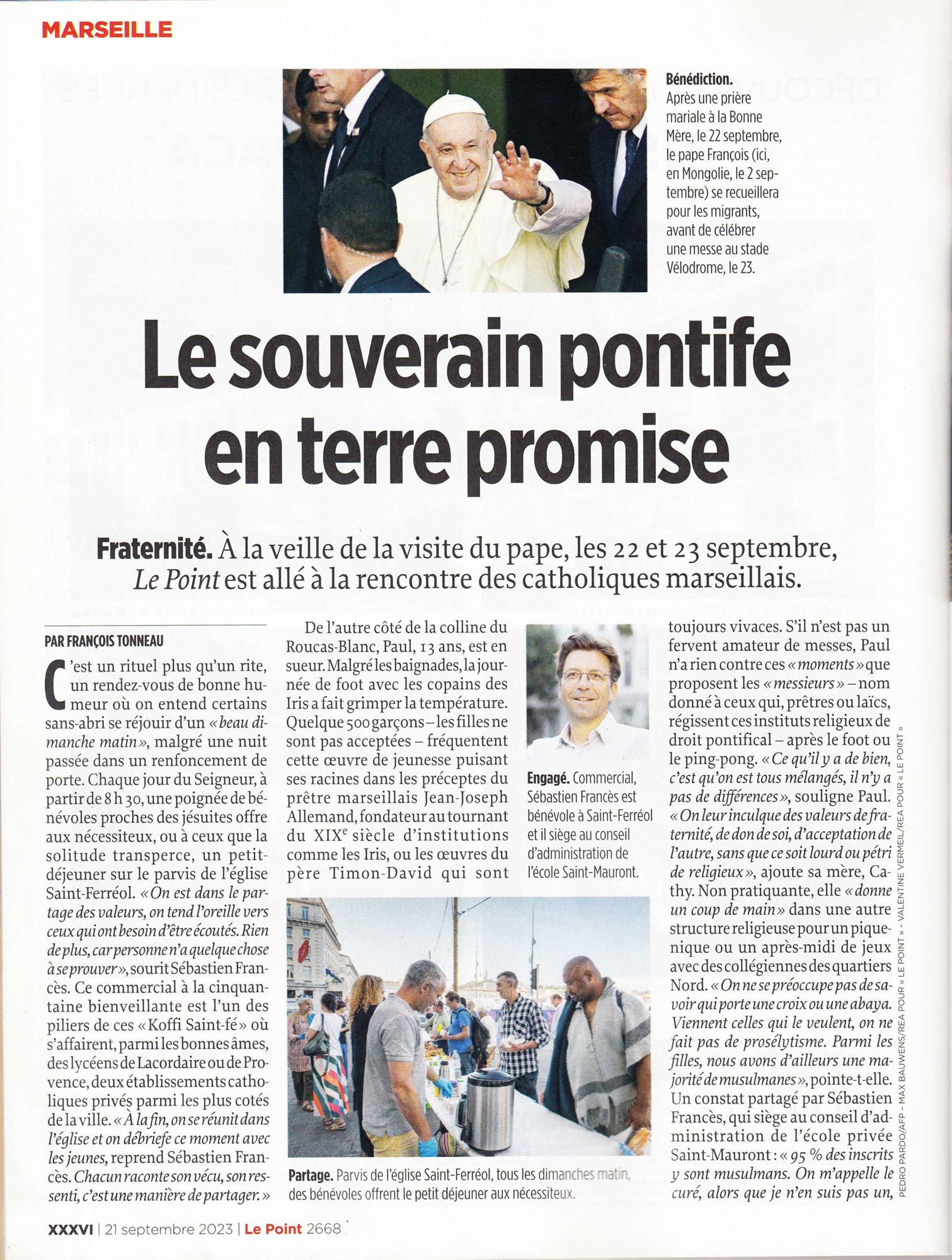 Marseille : Le souverain pontife en terre promise : Le Point 2668 - 21/09/2023