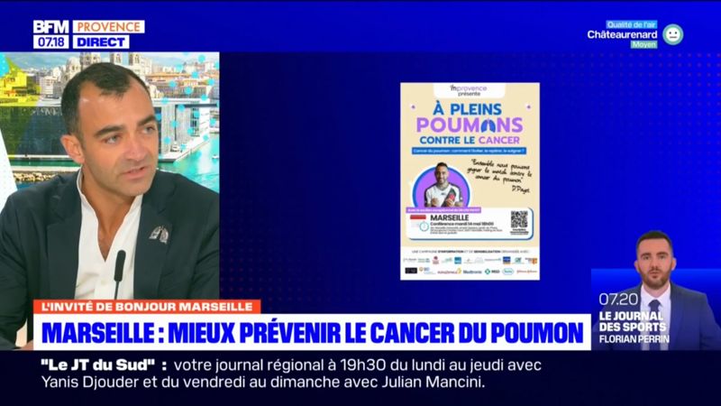 BFM Provence, 26 avril 2024 : Marseille : mieux comprendre et prévenir le cancer du poumon