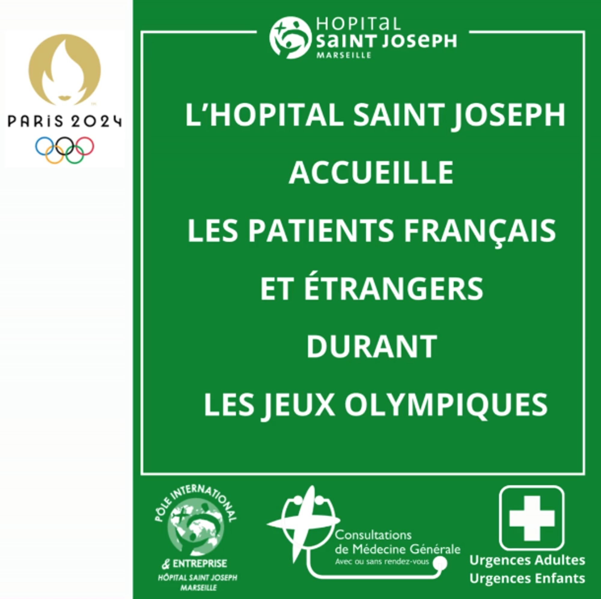 L'Hôpital Saint Joseph accueille les patients français et étrangers durant les JO