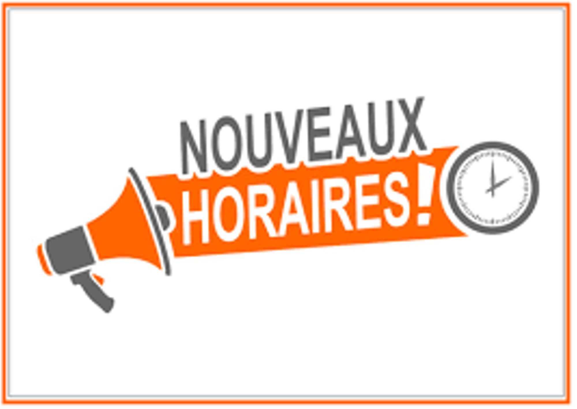 Modifications des horaires d'ouverture du laboratoire