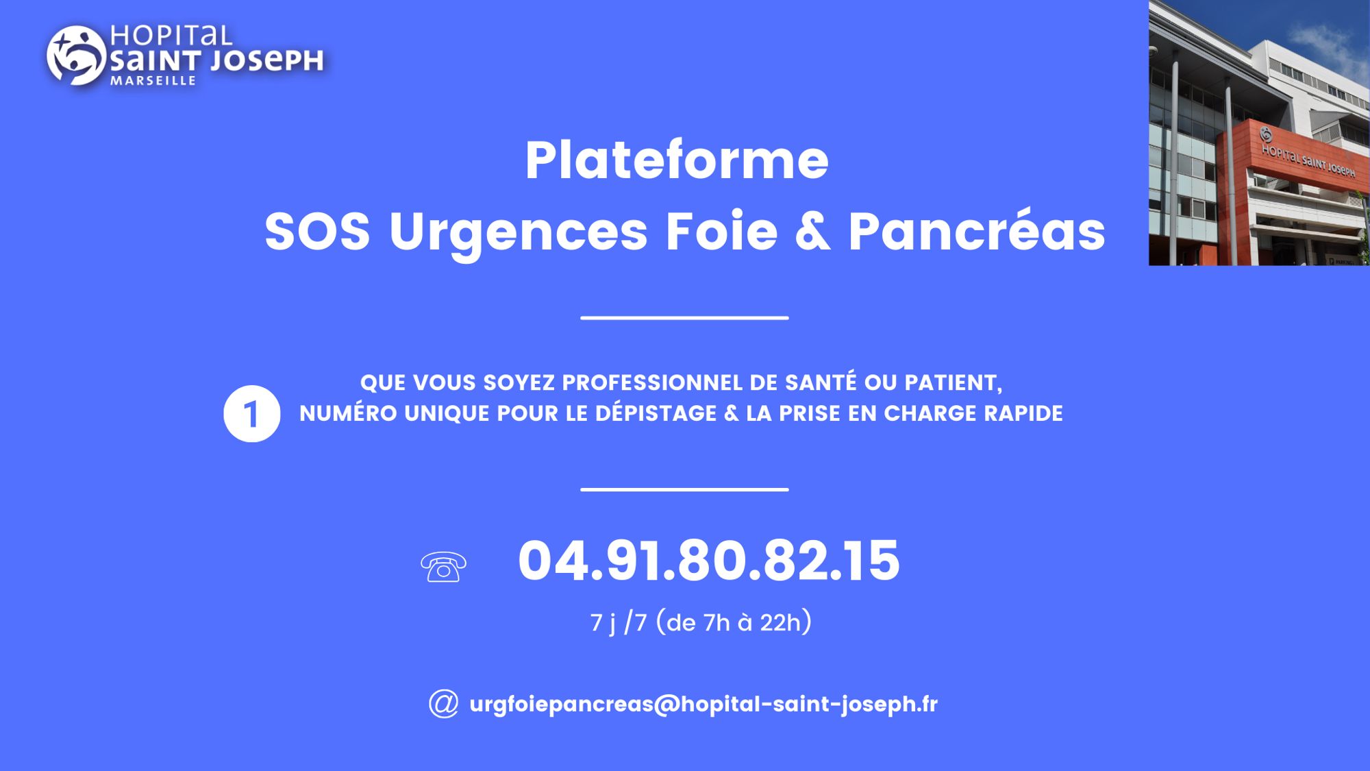 Urgences Foie et Pancréas : une plateforme dédiée au dépistage et à la prise en charge rapide des patients