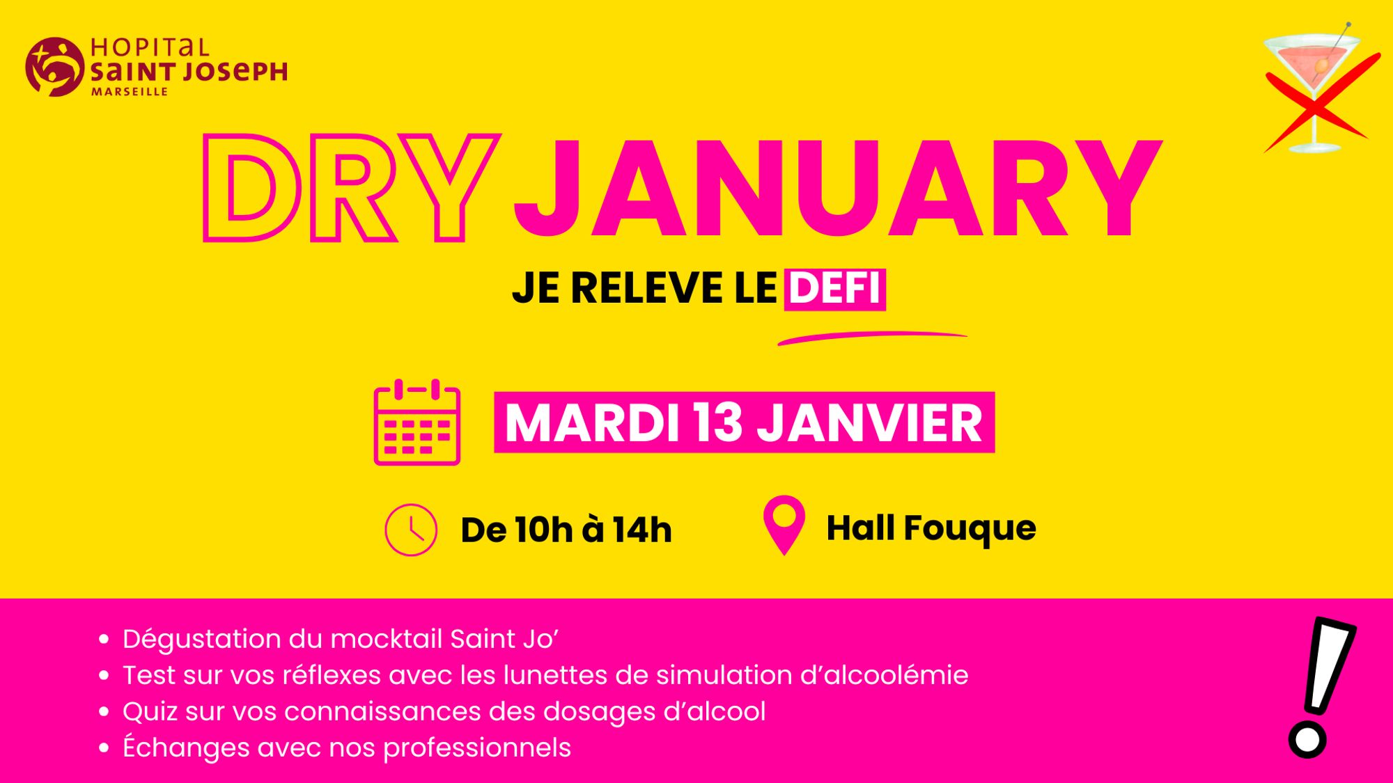 DRY JANUARY - 1 mois d'info et un stand de sensibilisation