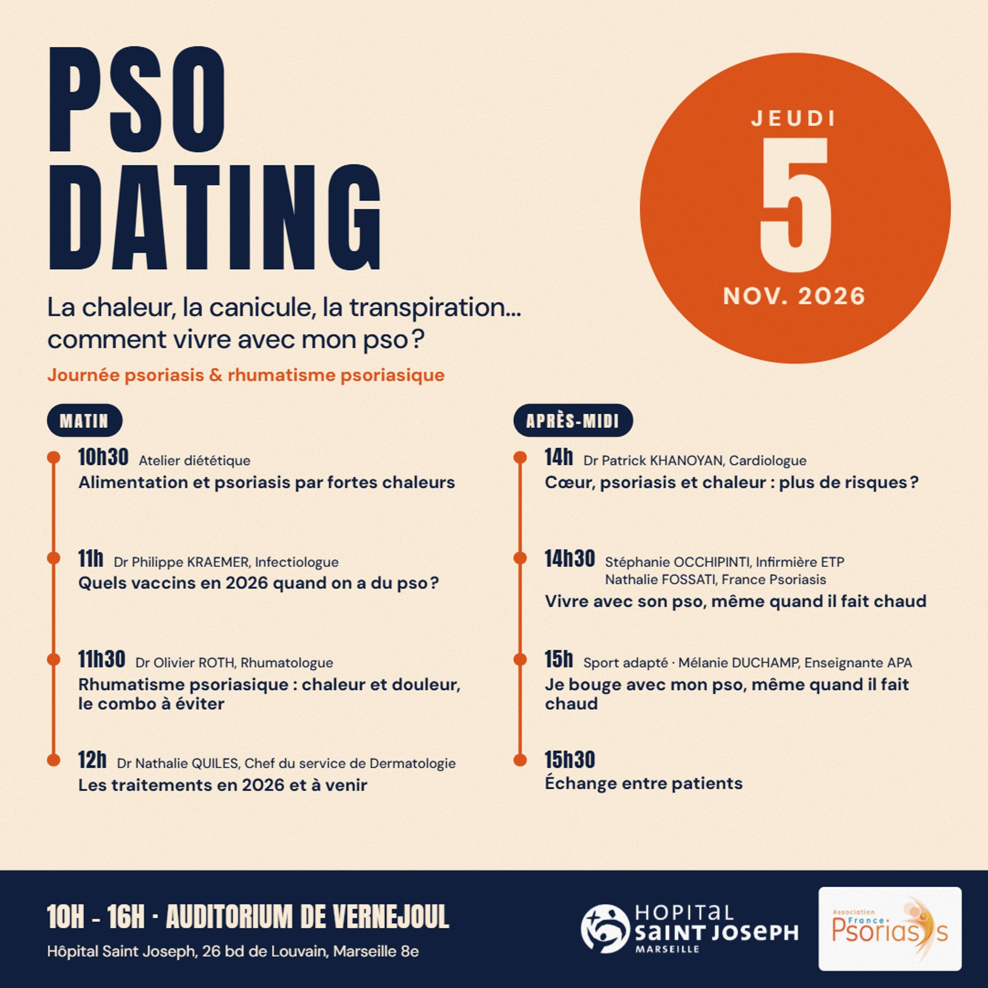 À VOS AGENDAS : Journée Pso Dating : Une journée pour mieux comprendre et mieux vivre avec le psoriasis